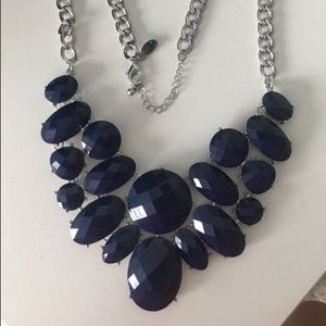 Navy blue statement necklace